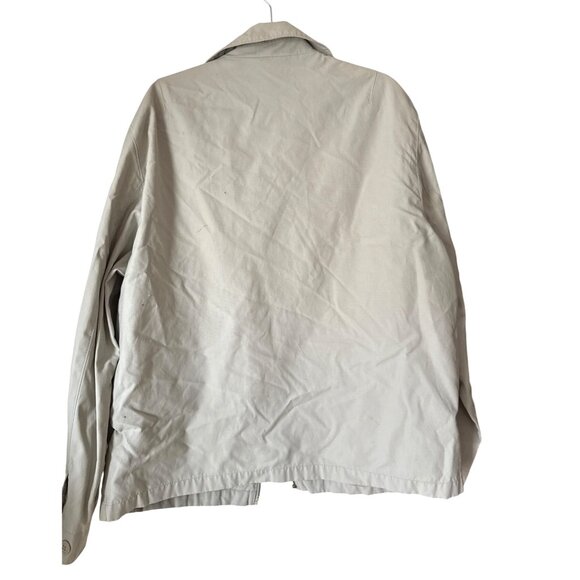 Gap Mens XL Beige Zip-Up Jacket Lightweight Casual Coat 55% Nylon 45% Cotton She - Picture 2 of 8